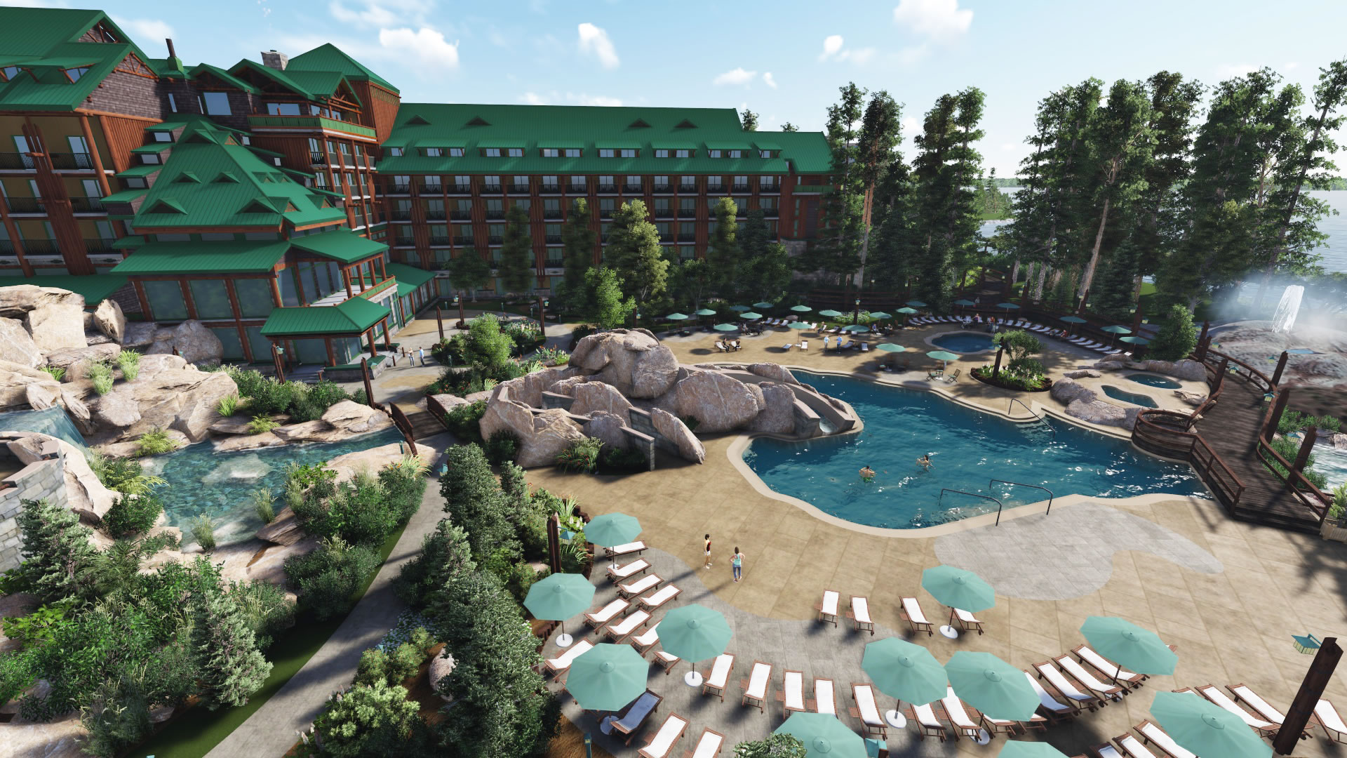 3D model built by concept3D for a resort.