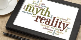 A myth and reality word cloud