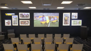 A unique digital signage installation welcomes visitors and potential students to West Virginia University