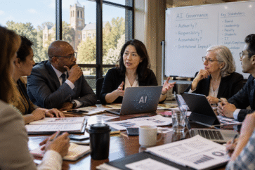 Authority, responsibility, and accountability for AI in higher ed